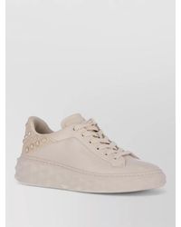 Jimmy Choo - Leather Low Top Lace Up Sneakers - Lyst