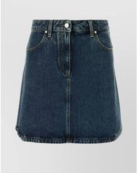 Givenchy - Denim High-Rise Mini Skirt - Lyst