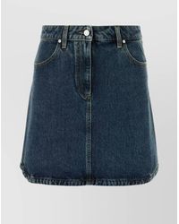 Givenchy - Denim High-Rise Mini Skirt - Lyst