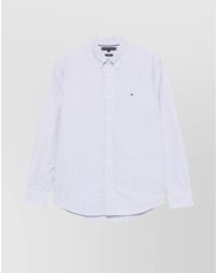 Tommy Hilfiger - Logo Button-Down Collar Shirt With Long Sleeves - Lyst