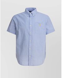 Polo Ralph Lauren - Collared Shirt With Pocket And Short Sleeves - Lyst