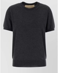 Valentino Garavani - Wool Sweater Short Sleeves Crew Neck - Lyst