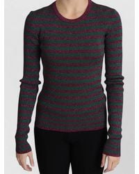 Dolce & Gabbana - Striped Slim-Fit Long-Sleeve Crew-Neck Sweater - Lyst