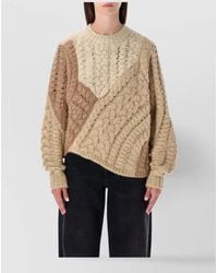 Isabel Marant - Cable-Knit Patchwork Sweater - Lyst