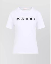 Marni - Cotton Logo-Print Short-Sleeve T-Shirt - Lyst