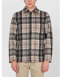 Aspesi - Tadao Check-Pattern Shirt Jacket - Lyst