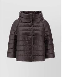 Herno - Sofia Jewel Sleeves High Collar Coat - Lyst