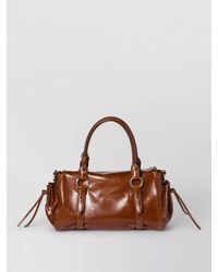 Miu Miu - Leather Shoulder Bag Adjustable Strap Top Handle - Lyst