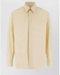 Jil Sander - Cotton Shirt With Italian Collar And Button Cuffs - Lyst