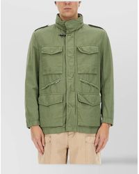 Fay - High Collar Jacket Pockets - Lyst