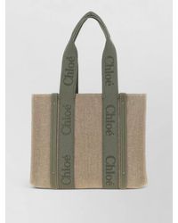 Chloé - Woody Medium Linen Tote Bag - Lyst