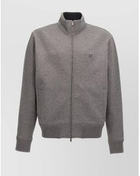 Givenchy - Cotton High-Neck Zip Sweatshirt - Lyst