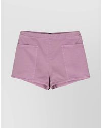 Max Mara - Cotton Denim Mini Shorts - Lyst