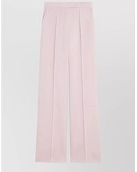 Max Mara - Wool Mohair Silk High-Rise Wide-Leg Trousers - Lyst