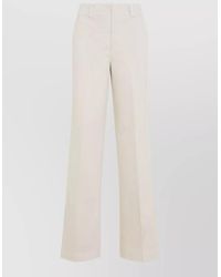 Peserico - Wide Leg Cotton Pants Front Back Pockets - Lyst