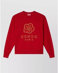 KENZO - Boke Flower Embroidered Crew Neck Sweatshirt - Lyst