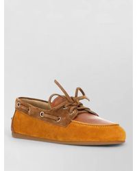 Miu Miu - Suede Lace Up Loafers Rubber Sole - Lyst