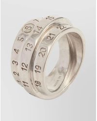 MM6 by Maison Martin Margiela - Triple Band Ring Featuring Engraved Numbers - Lyst