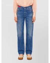 Chloé - High-Rise Slim-Fit Straight-Leg Denim Jeans - Lyst