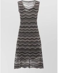D.exterior - Sleeveless Viscose Dress Geometric Pattern - Lyst