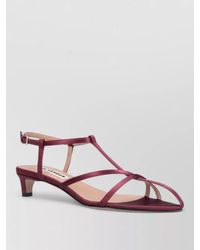 Jil Sander - Kitten Heel Slingback Open Toe Pumps - Lyst