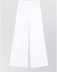 Semicouture - Jhonny Cotton Lounge Trousers Wide Leg - Lyst