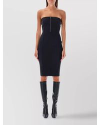 Coperni - Strapless Knee-Length Fitted Dress With Back Cutout - Lyst