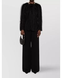 Giorgio Armani - Wide-Leg High Waist Trousers With Practical Pockets - Lyst