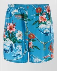 Gucci - Printed Silk Shorts - Lyst