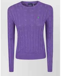 Polo Ralph Lauren - Julianna Cable Knit Crew Neck Sweater - Lyst