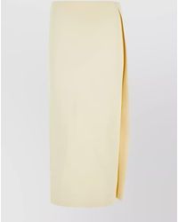 Jil Sander - Viscose-Blend Midi Straight Skirt - Lyst
