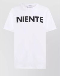 Moschino - Short Sleeve Crew Neck Graphic T-Shirt - Lyst