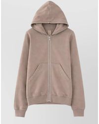 Rick Owens - Hooded Sweater Kangaroo Pocket Ribbed Trims - Lyst