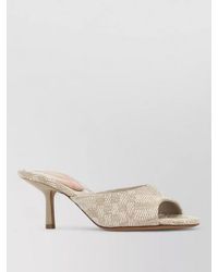Burberry - Fabric Mules Peep Toe Stiletto Heel - Lyst