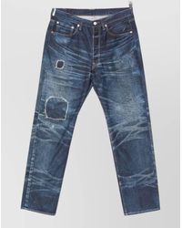Junya Watanabe - Cotton Nylon Denim Trousers Straight Leg Design - Lyst