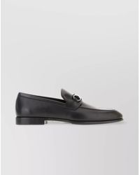 Ferragamo - Leather Loafers Buckle Round Toe - Lyst