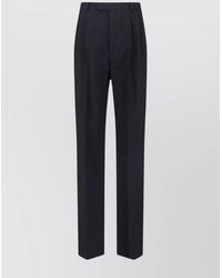 Saint Laurent - Wool High-Rise Straight-Leg Tailored Trousers - Lyst