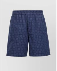 Givenchy - Denim Logo Print Drawstring Deck Shorts - Lyst