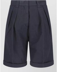 Aspesi - Straight Shorts Back Pocket Belt Loops - Lyst