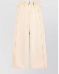Ami Paris - Denim Wide-Leg Trousers - Lyst