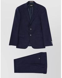 BOSS - Tailored Trousers Buttoned Cuffs Flap Pockets - Lyst