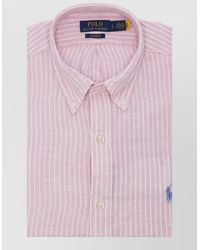 Ralph Lauren - Striped Linen Long-Sleeve Shirt - Lyst