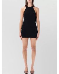 ANDAMANE - Polyester Halterneck Sleeveless Open-Back Mini Dress - Lyst