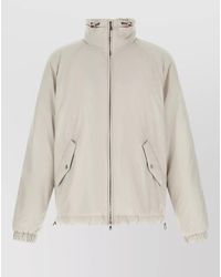 Brunello Cucinelli - Nylon Hooded Raglan Coat Drawstring Hem - Lyst