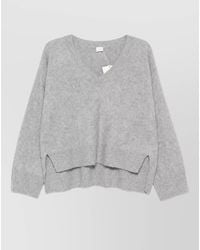 C.t. Plage - Wool V-Neck Long-Sleeve Jumper - Lyst