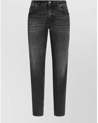 Dolce & Gabbana - Straight Trousers Silk Nylon Five Pockets Belt - Lyst