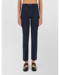 Max Mara - Denim Straight-Leg Trousers - Lyst