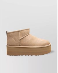 UGG - Suede Leather Platform Ankle Boots - Lyst