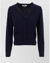 Victoria Beckham - Cashmere Wool Stepped Hem Cardigan - Lyst