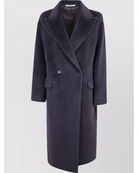 Tagliatore - Alpaca Virgin Wool Double-Breasted Long Coat - Lyst